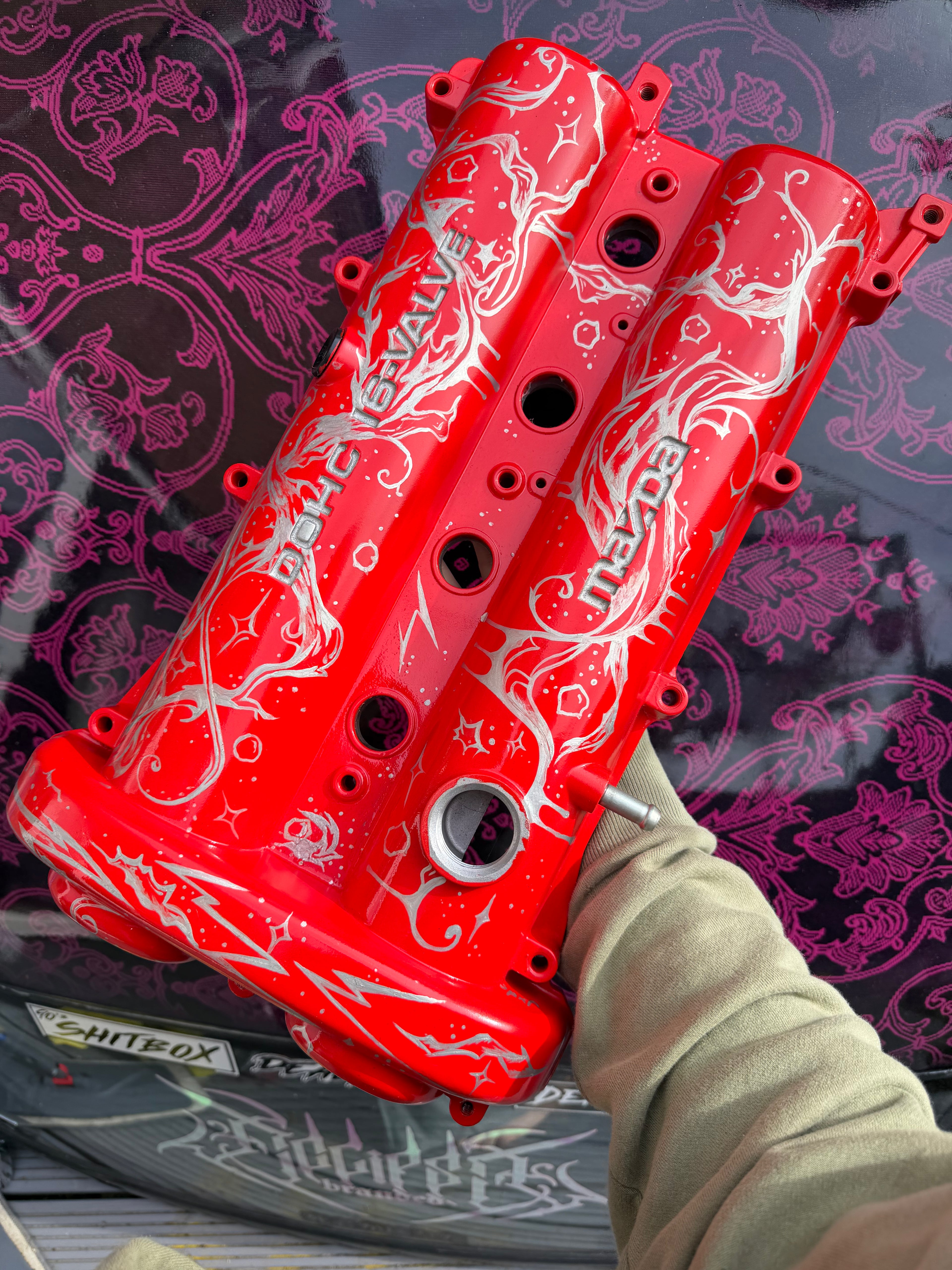 Mk1 mx5 1.6 valve cover hand painted art