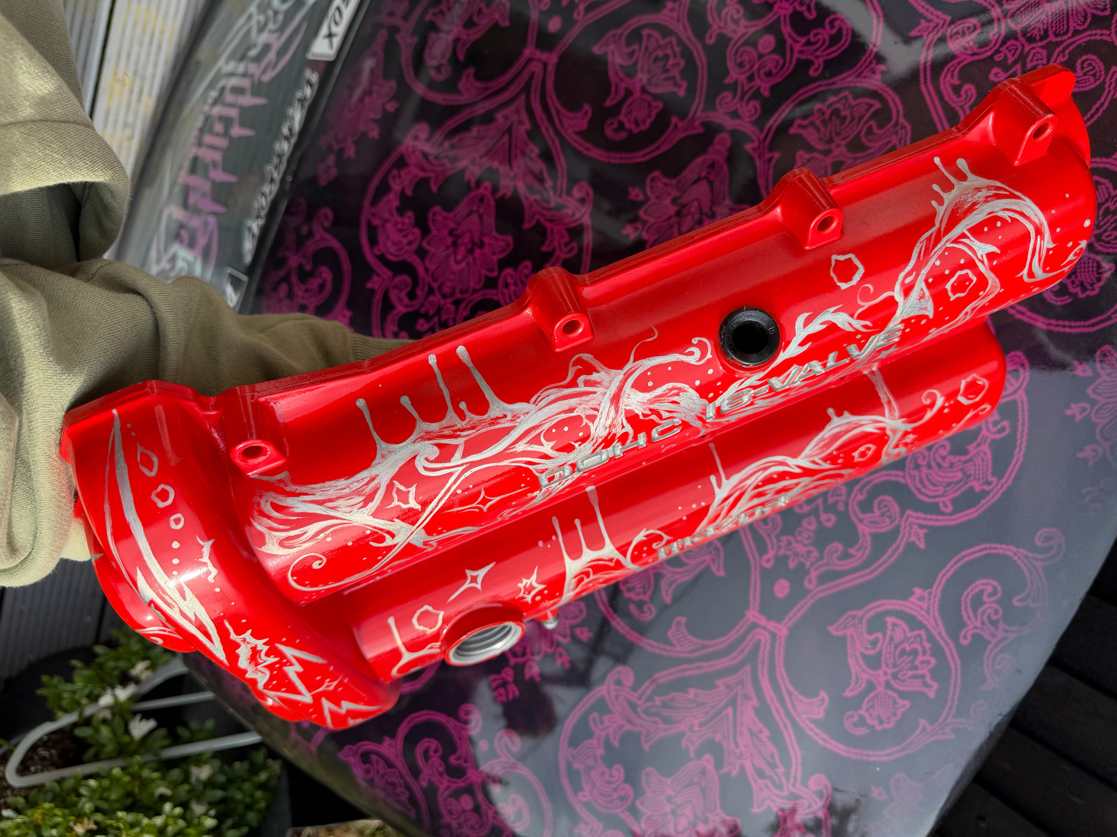 Mk1 mx5 1.6 valve cover hand painted art
